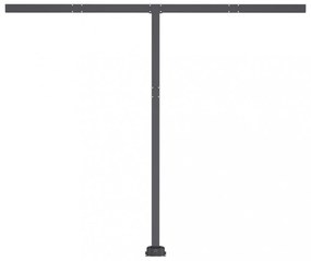 krémszínű kézzel kihúzható LED-es napellenző 300 x 250 cm