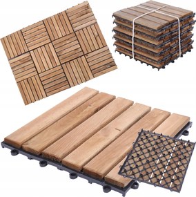 Teraszpadló fa csempe panel erkély csempe Impregnat 30x30 0,09m2