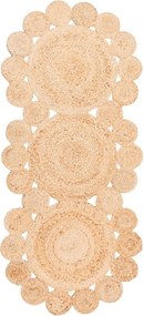 Természetes juta szőnyeg multi áttört bézs 70x130cm