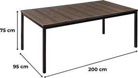 Amari Large 6+1 kerti bútor garnitúra szett dió-grafit