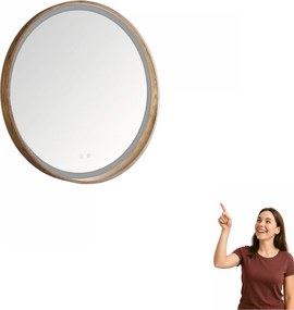 Fürdőszobai tükör kerek Led háttérvilágítással 36W Tükör 3123-2 Zuma Line