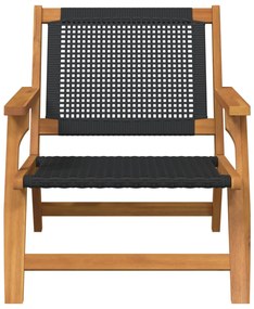Kerti székek 2 db fekete 76x67x73,5 cm tömör akácfából