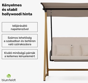 Blumfeldt ZenGrove, hollywoodi hinta, 2 üléses, egyénileg állítható, porszórt acél, időjárásálló