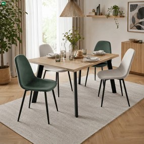 Jídelní židle, krémová, látka, CT-V2972 CRM2