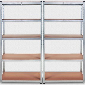 monzana® Polc 180x90x40 cm - ezüst
