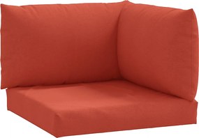 vidaXL 3 db melange piros szövet raklappárna