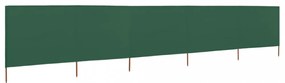 zöld 5 paneles szövet szélfogó 600 x 120 cm