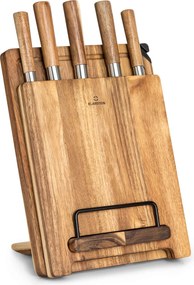 Klarstein Komaki, késkészlet, 8 darabos, 5 kés, 3 vágódeszka, tartó kések élezéséhez
