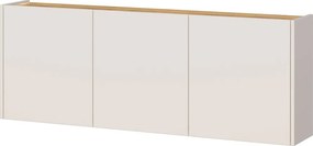 Krémszínű függő szekrény tölgyfa dekorral 138x52x25 cm Libbiano – Germania