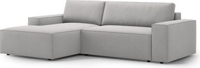 Világosszürke kinyitható sarokkanapé (bal oldali) Jodie – Micadoni Home
