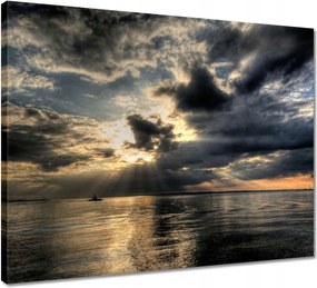 Vászonkép 50x40 Naplemente a felhők között