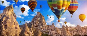 Kép - Hőlégballonok, Kappadókia, Törökország. (120x50 cm)