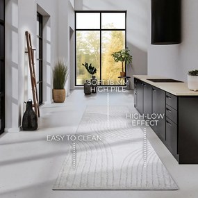 Krémszínű futószőnyeg 80x240 cm Pigment Cream White – Elle Decoration