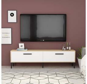 TV asztal/szekrény Vupaki (zafír tölgy + fehér) . Akció -23%. 1095234