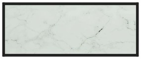 fekete TV-szekrény fehér márvány mintás üveggel 100x40x40 cm