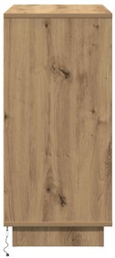 LED-es oldalbordó Artisan tölgy 71x34,5x75 cm Műszaki fa