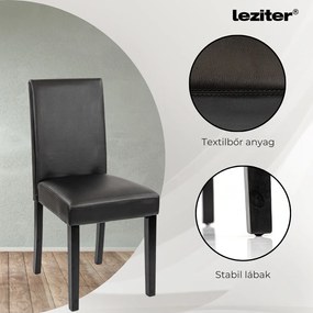 Leon 6+1 étkező garnitúra sonoma tölgy-fekete