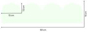 PIPPER. Textil öntapadó tapéta - Mini Ív - Menta színű Szín: Sápadt