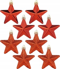 8 db Törhetetlen Karácsonyfadísz Gömb Szett Piros Karácsonyfagömbök