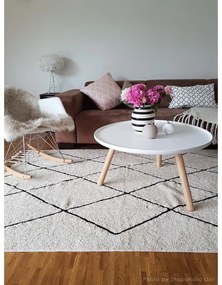 Krémszínű mosható kézi szövésű pamut szőnyeg 140x200 cm Bereber Beige – Lorena Canals
