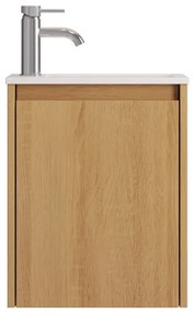 COMO 40 cm-es tölgy fürdőszobai szekrény mosdóval