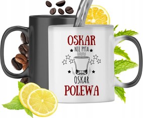 Mágikus bögre Oscarnak matt fekete, fényképes nyomtatással 330ml