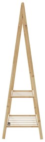 bambusz ruhaállvány polcokkal 96 x 45,5 x 150,5 cm