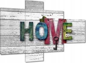 Vászonkép 100x70 Színes felirat Home