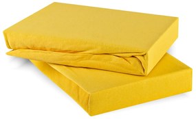 EMI Jersey sárga színű gumis lepedő: Queen lepedő 150 x 200 cm