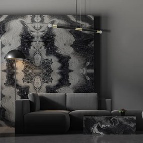 Csillár zsinóron BASTONE 2xE14/40W/230V fekete/arany