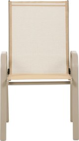 Kerti szék, fém, hálós kivitel, krém, AZC-C1000 CRM
