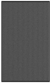 lábtörlő csíkos fekete és szürke 90x150 cm