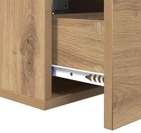 Éjjeliszekrény fiókkal kézműves tölgy 35 x 35 x 20 cm Faanyag