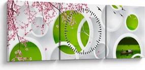 Kép - móló a tó felett (órával) (90x30 cm)