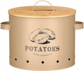 Burgonya tároló bézs bambusz konyhai zöldség fedő