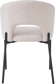 Étkezőszék, bézs/fekete, LONKA