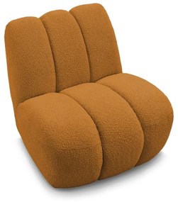 Mustársárga buklé fotel Janissaire – Bobochic Paris