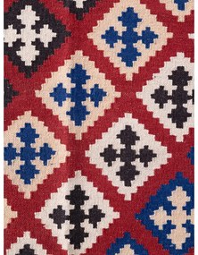 Piros kétoldalas kézi szövésű gyapjú futószőnyeg 60x190 cm Kamal Rami – Nouristan