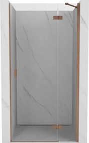 Mexen Mist-H jobbra nyíló zuhanyajtó 70 cm, áttetsző, csiszolt réz - 8A5-070-000-65-00-P