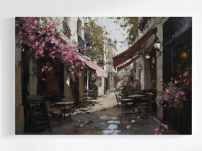 Poszter Város Utca Kávézók Kocsmák Virágok Rózsák 60x40