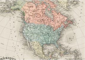 Fotótapéta Fali tapéta Hálószoba Nappali Történelmi térkép 312x219 Ragasztó