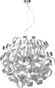DAR LIGHTING RAW1250 RAWLEY Glamour Függesztett Lámpa Eloxált Alumínium, Csiszolt Króm G9 IP20