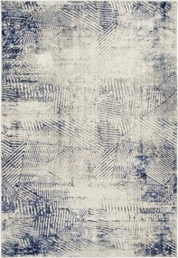 Kétszintes Szőnyeg Kék Nappali Étkező Csíkok Verano Vonalak 140x190 cm