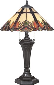 Elstead QZ-CAMBRIDGE-TL Cambridge Tiffany asztali lámpa többszínű 2×E27 IP20