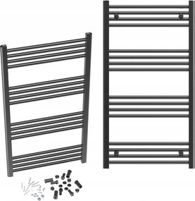 Fürdőszobai Radiátor Fekete Létra Breno 60x120 cm Radiátor Szerelés 180°