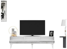 TV asztal/szekrény Vadiki 2 (fehér + ezüst) . 1095404