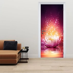 Fotótapéta ajtóra - Lótuszvirág (95x205cm)
