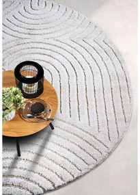 Fehér kerek szőnyeg ø 160 cm Panglao New York White – Elle Decoration