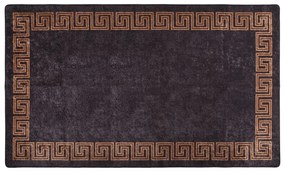 fekete és arany csúszásmentes mosható szőnyeg 190 x 300 cm