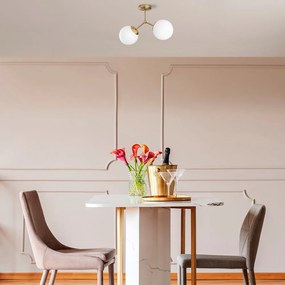 Damar fehér-aranyszín mennyezeti lámpa - Opviq lights